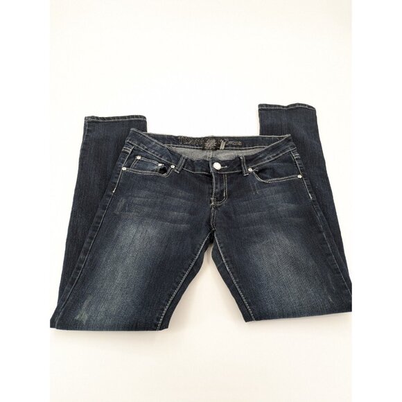 Montana Straight‎ Jeans Women's Size 11/12 Blue Stretch Distressed/Embellished - Picture 6 of 9